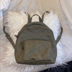 Mini backpack in army green color